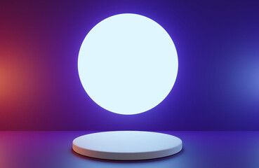 3D rendering. Podium background for cosmetic product presentation and advertisement.