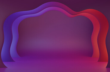 3d Rendering.color  abstract geometric background.Trend gradient