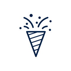 Confetti icon logo template isolated on white background.