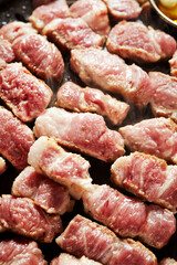 close up of meat
