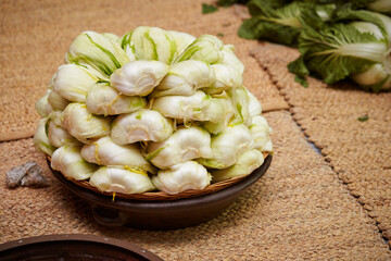 Salted Chinese cabbage , Kimchi ingredients 