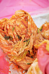 Making Korean Traditional Kimchi