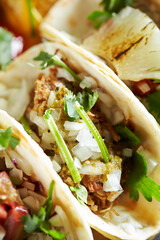 mexican chicken wrap, vegetable tacos 