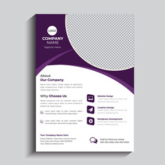Corporate modern business flyer design template or digital marketing flyer