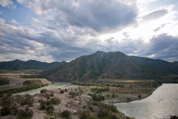 confluence of the Chuya and Katun rivers, Altai