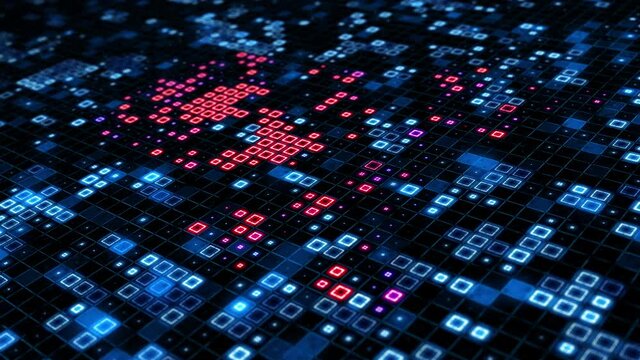 Computer digital database hacked showing skull and crossbones virus attack