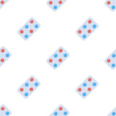 Pills pattern seamless background texture repeat wallpaper geometric vector