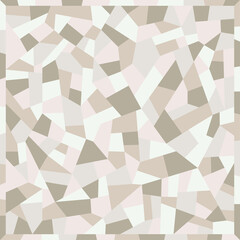 Mosaic floors of marble chips. Floors terrazzo, polymer mosaic pattern in white colors. Abstract background. Vector texture