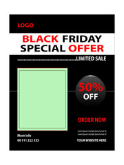 Black Friday sale flyer free vector.
