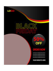 Black Friday sale flyer free vector.