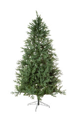 Artificial green Christmas tree isolated on a white background