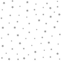 Gray colored seamless stars on white background vector illustration
