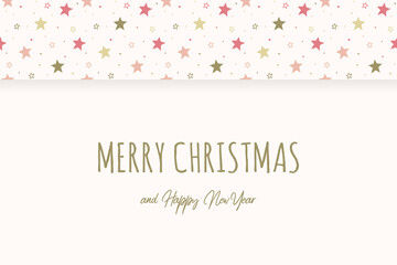 Christmas card with stars and wishes. Vector