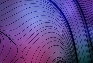 Obraz premium Light Purple, Pink vector backdrop with bent lines.