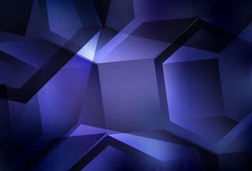 Dark Purple vector backdrop with lines, rhombus.
