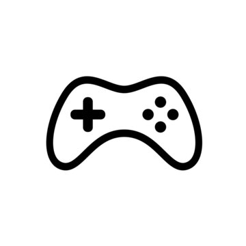 gaming controller Joystick vector outline logo icon