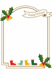 
フレームの素材。
クリスマスのフレームデザイン。
グリーティングカードのテンプレート。