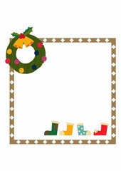 
フレームの素材。
クリスマスのフレームデザイン。
グリーティングカードのテンプレート。