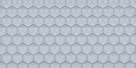 hexagon pixel blocks technology abstract background modern scene concept 3D illustration