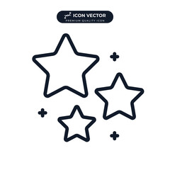Stars icon symbol template for graphic and web design collection logo vector illustration
