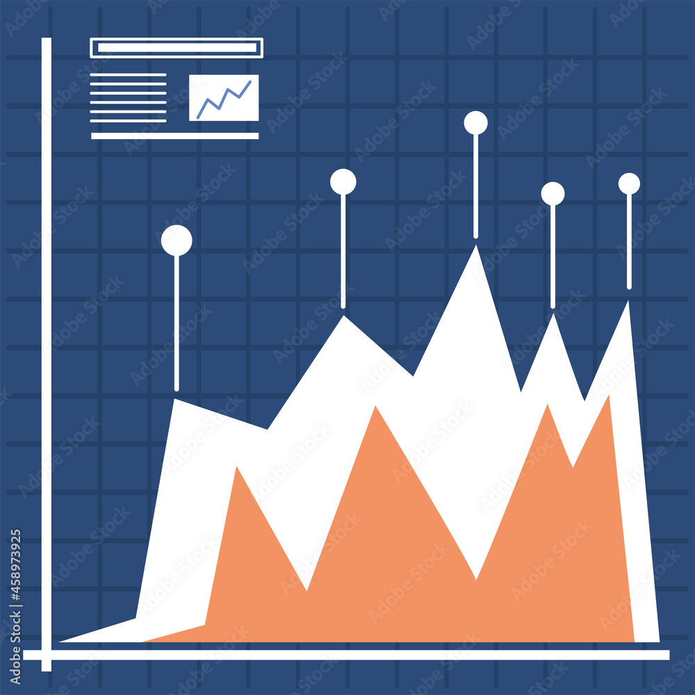 Canvas Prints statistic diagram in analysis