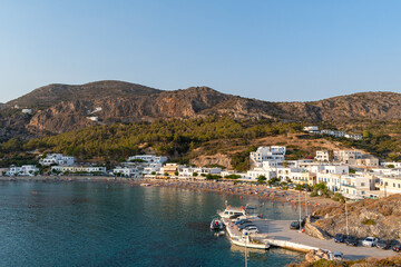 Fototapeta na wymiar Kapsali village and beach, Kythera island, Greece
