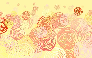 Light Orange vector abstract design with roses.