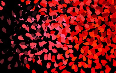 Dark Red vector template with chaotic shapes.