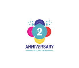 Celebration of Festivals Days 2 Year Anniversary, Invitations, Corporate, Party Events, Company Based, Banners, Posters, Card Material, effect Colors Design