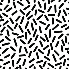 Rough, irregular texture composed of monochrome geometric elements. Overlay distressed grunge background. Abstract vector illustration. Isolated on white background. EPS10