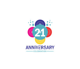 Celebration of Festivals Days 21 Year Anniversary, Invitations, Corporate, Party Events, Company Based, Banners, Posters, Card Material, effect Colors Design