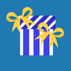 gift icon, box with surprise, vector illustration