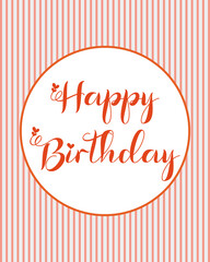 Happy Birthday card. Vector illustration.