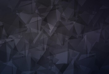 Dark Gray vector triangle mosaic texture.