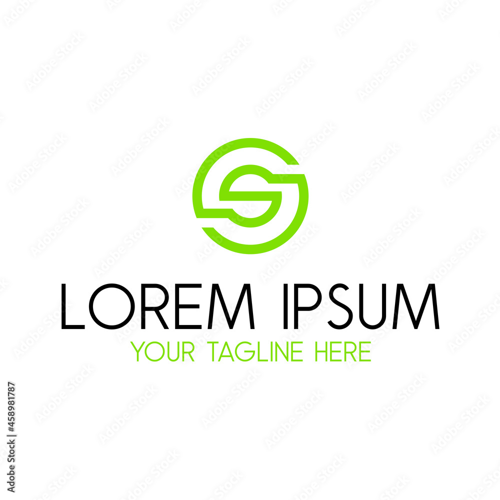Poster Simple letter or word S font with unique line art image graphic icon logo design abstract concept vector stock. Can be used as a symbol related to initial or monogram