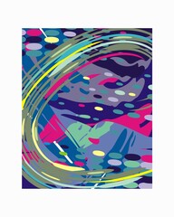 Abstract vector design full color concept for wall decor poster design and other