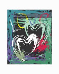Abstract vector love design concept for poster and wall decor
