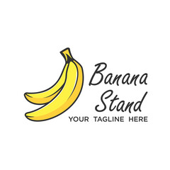 Simple and unique Two banana in 3D and real image graphic icon logo design abstract concept vector stock. Can be used as a symbol related to food or fruit