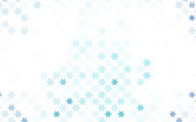 Light BLUE vector pattern in Christmas style.