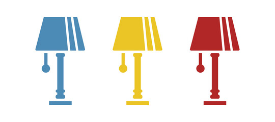 lamp icon on a white background, vector illustration
