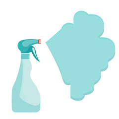 coronavirus protection, antiseptic spray antibacterial. Vector illustration