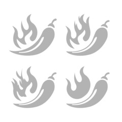 hot pepper icon, vector illustration