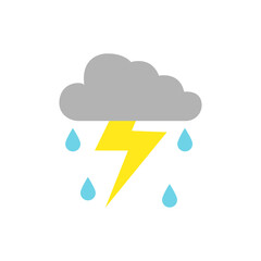 Stormy vector icon on white background Symbols with vector image