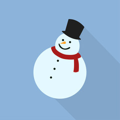 snowman icon, mister snow, vector illustration