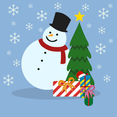 snowman icon, mister snow, vector illustration