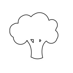 broccoli icon on a white background, vector illustration