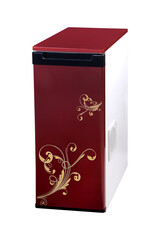 electric domestic flour mill for home isolated white and grey background