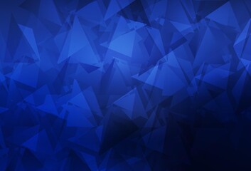 Fototapeta premium Dark BLUE vector polygonal template.