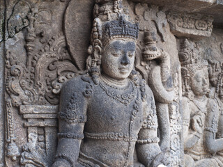Stone carving detail from the Prambanan temples