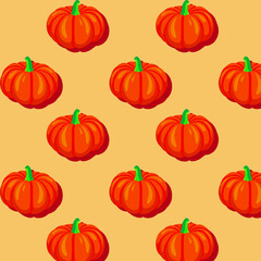 Halloween pumpkin pattern. Vector illustration. Pumkin background.